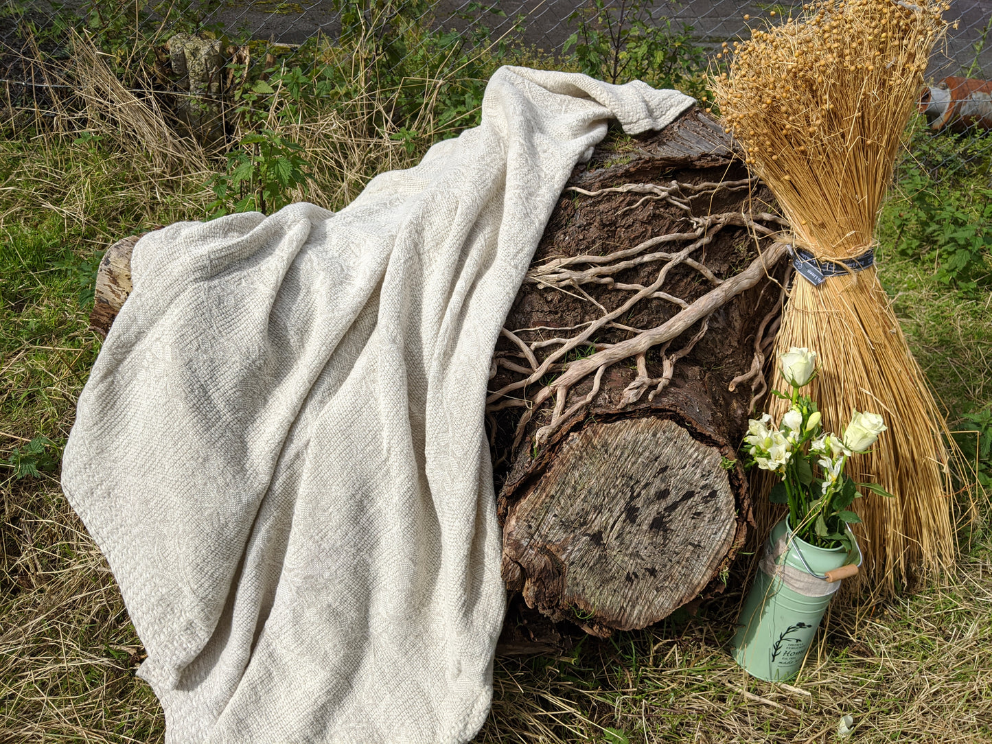Irish Linen & Lambs Wool Blanket