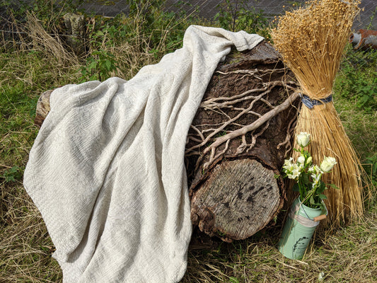 Irish Linen & Lambs Wool Blanket