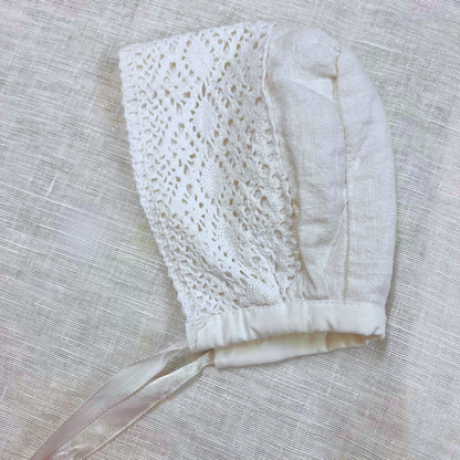Finest Irish Linen Baby Bonnet